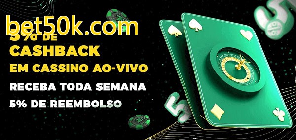 Promoções do cassino ao Vivo bet50k.com